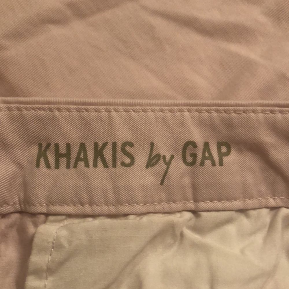Gap Khakis sz 0 broken in straight cotton spandex light pink tinted khakis - Picture 5 of 6